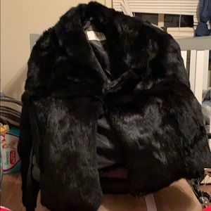 Rabbit fur coat